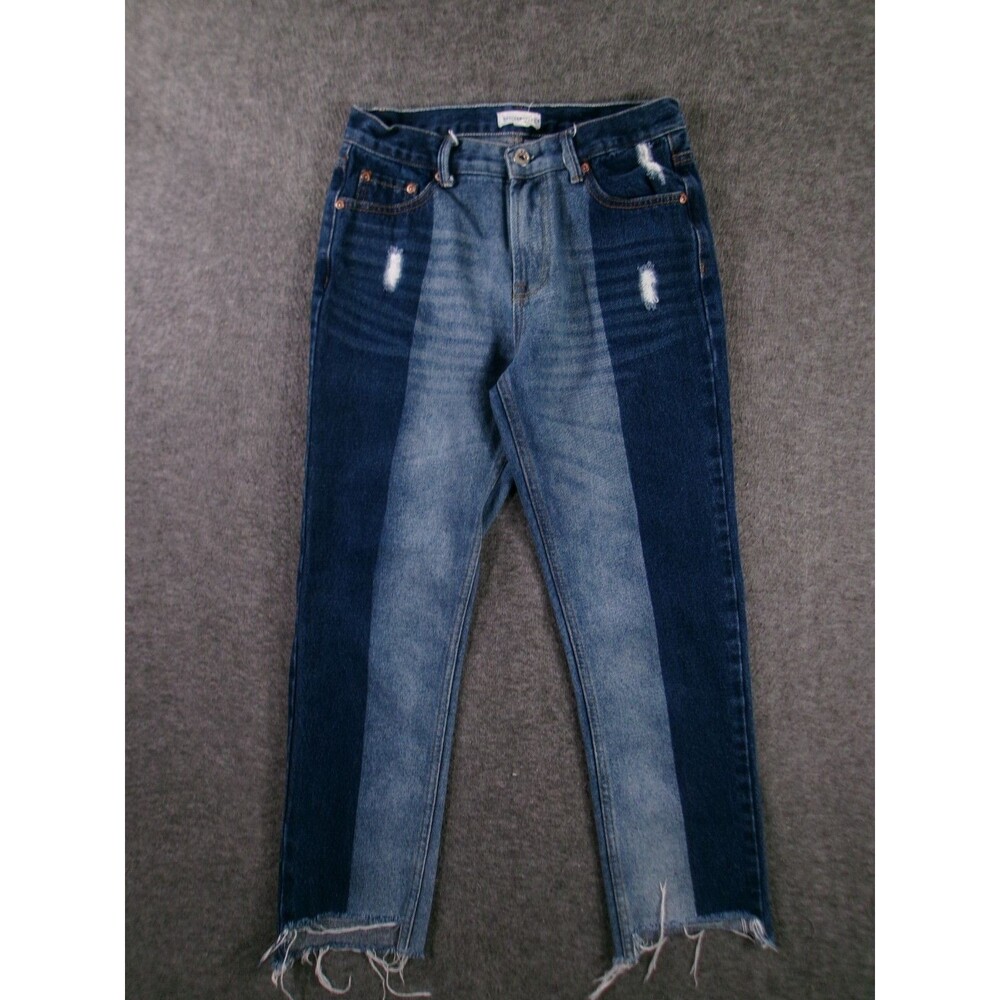 Dance Marvel Jeans Women Medium Blue Regular Fit Straight Leg Mid Rise Cropped